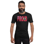 Proud Bermuda Flag black color t-shirt on a black man.
