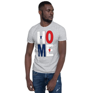  Panama flag spelling HOME on black men wearing sport grey color shirt