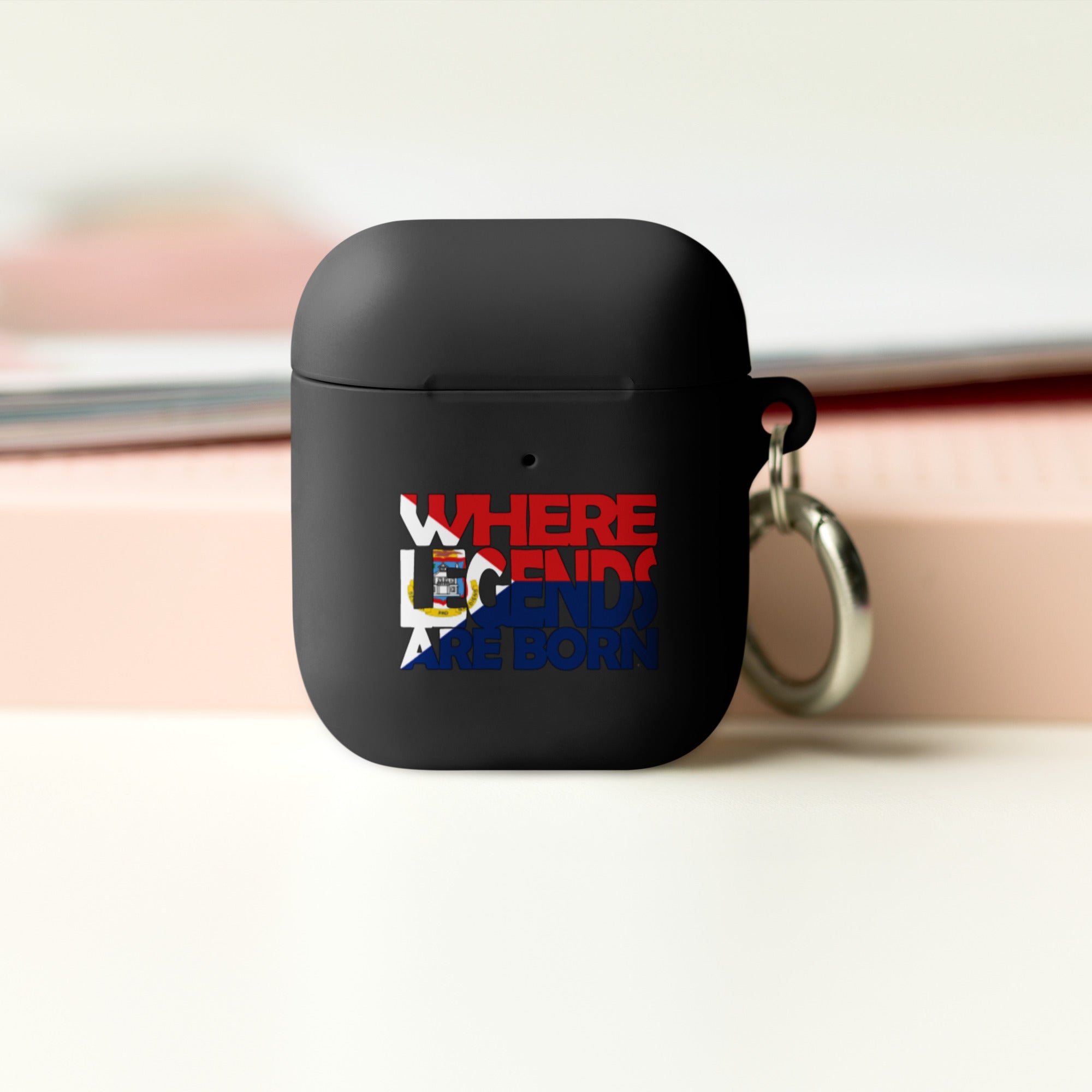 St. Maarten Flag Design WHERE LEGENDS ARE BORN and HOME AirPods Case