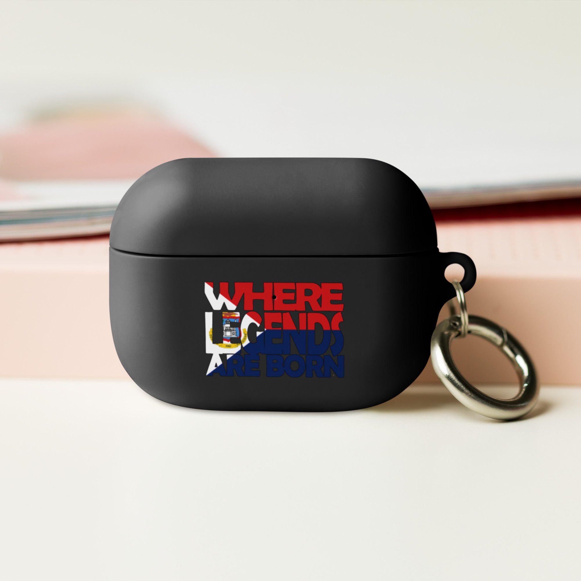 St. Maarten Flag Design WHERE LEGENDS ARE BORN and HOME AirPods Case