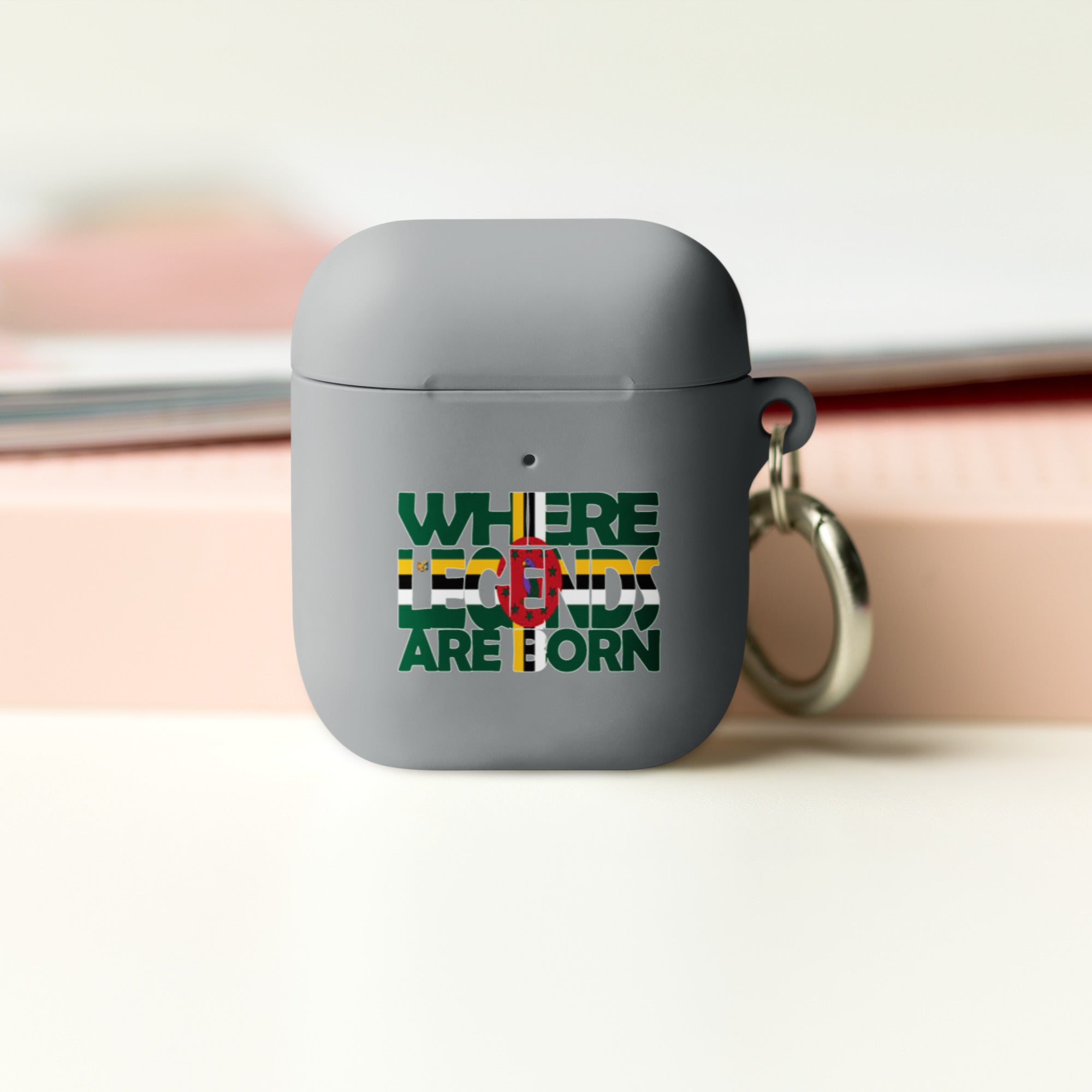 Dominica Flag Design WHERE LEGENDS ARE BORN and HOME AirPods Case