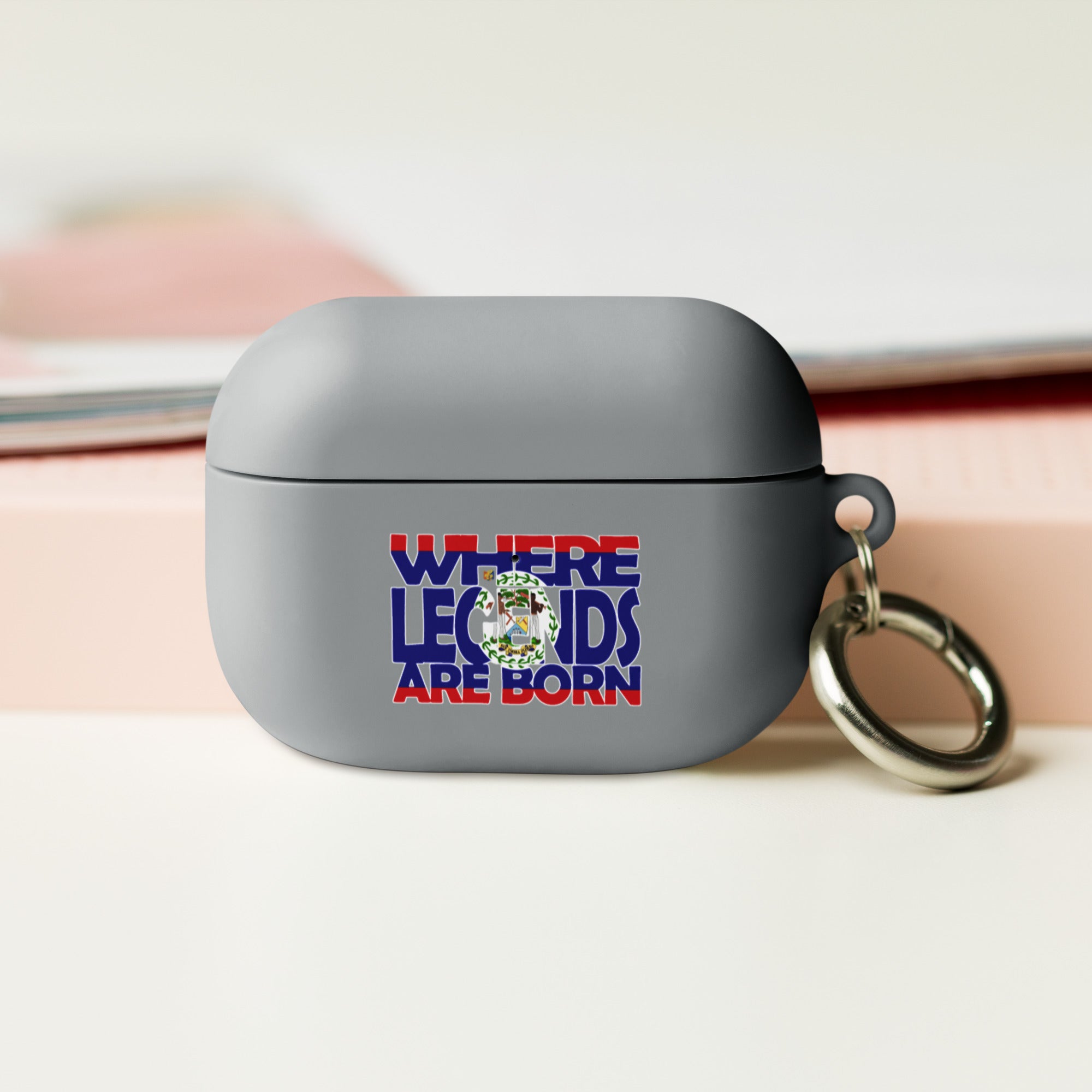 Belize Flag Design WHERE LEGENDS ARE BORN and HOME AirPods Case