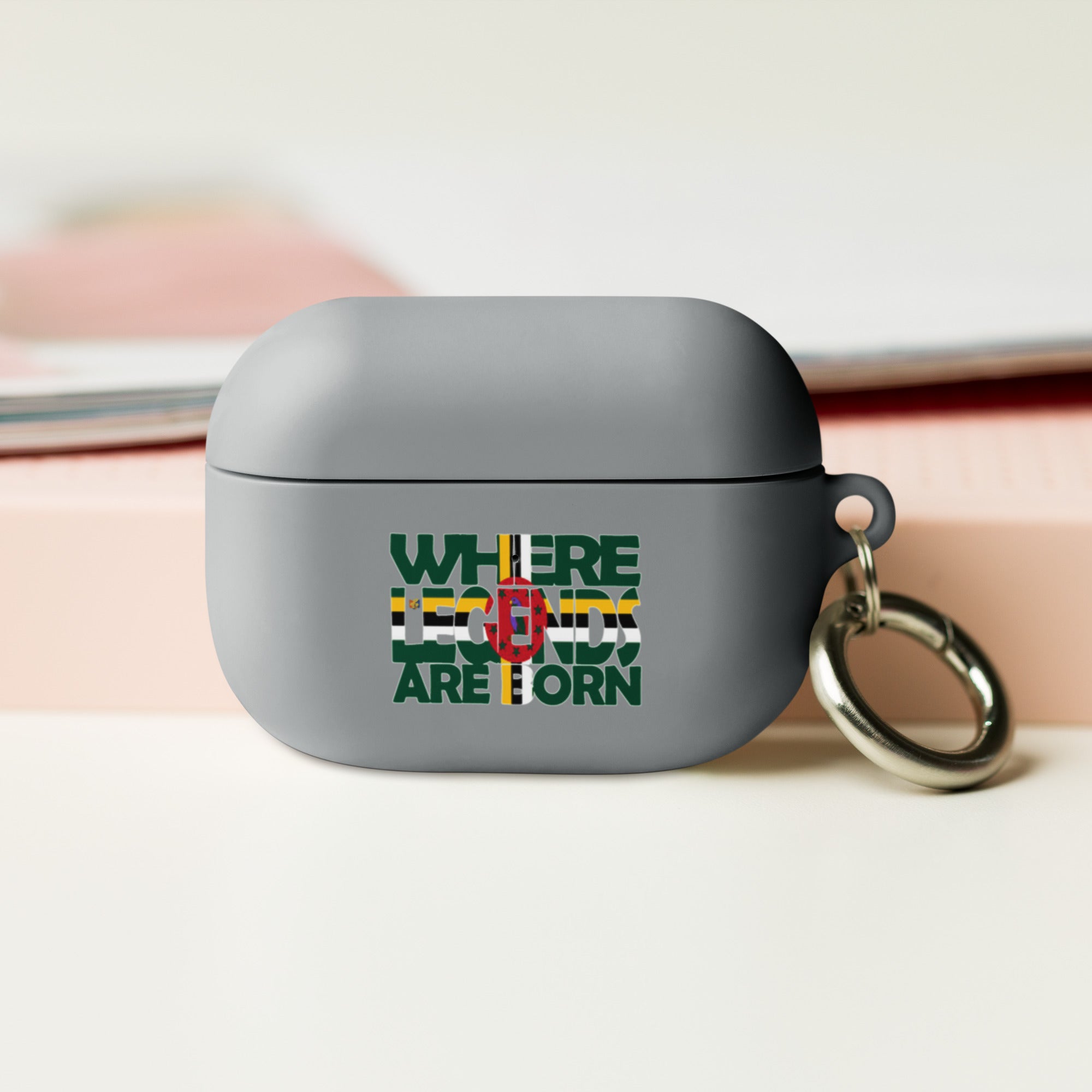 Dominica Flag Design WHERE LEGENDS ARE BORN and HOME AirPods Case
