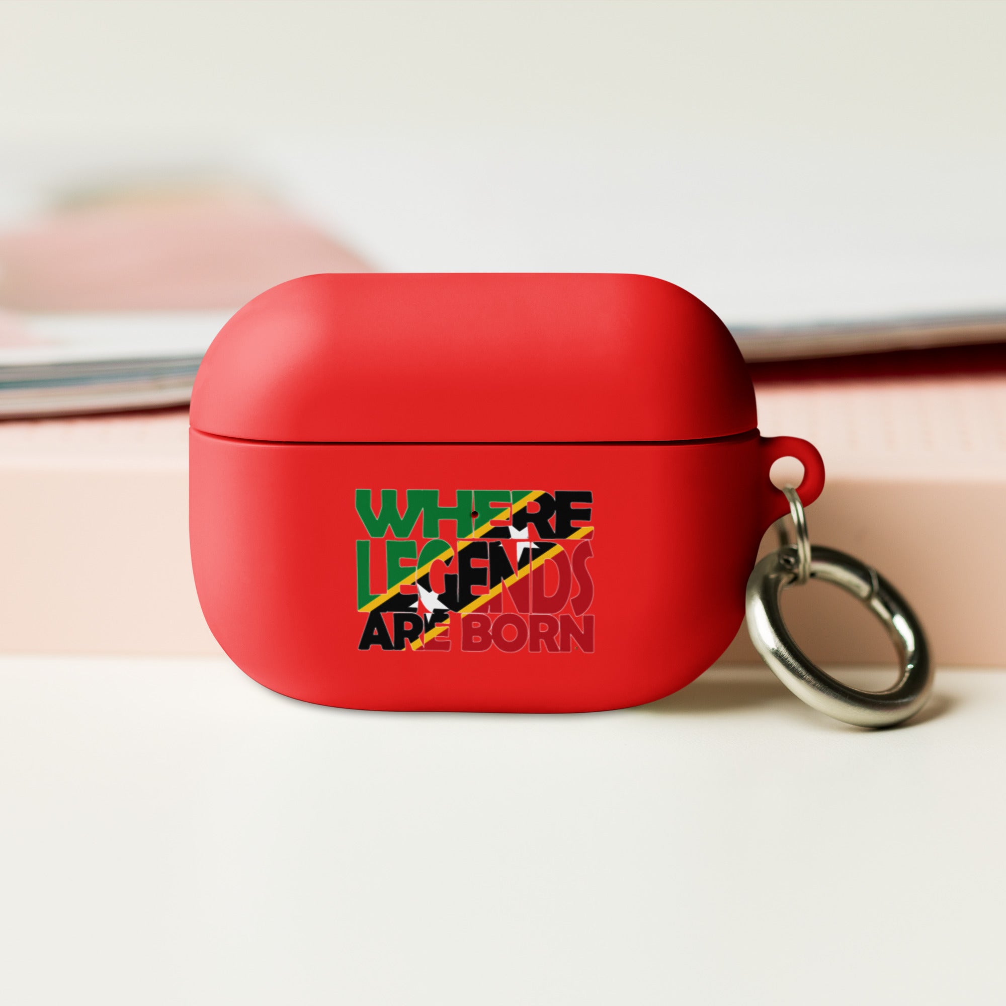 St. Kitts and Nevis Flag Design WHERE LEGENDS ARE BORN and HOME AirPods Case