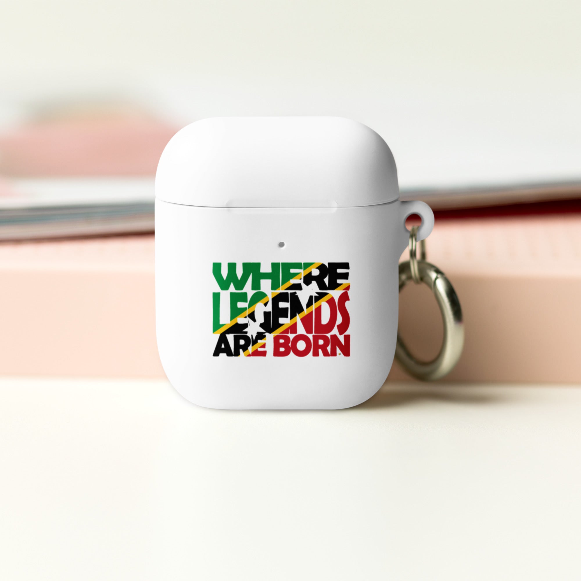 St. Kitts and Nevis Flag Design WHERE LEGENDS ARE BORN and HOME AirPods Case